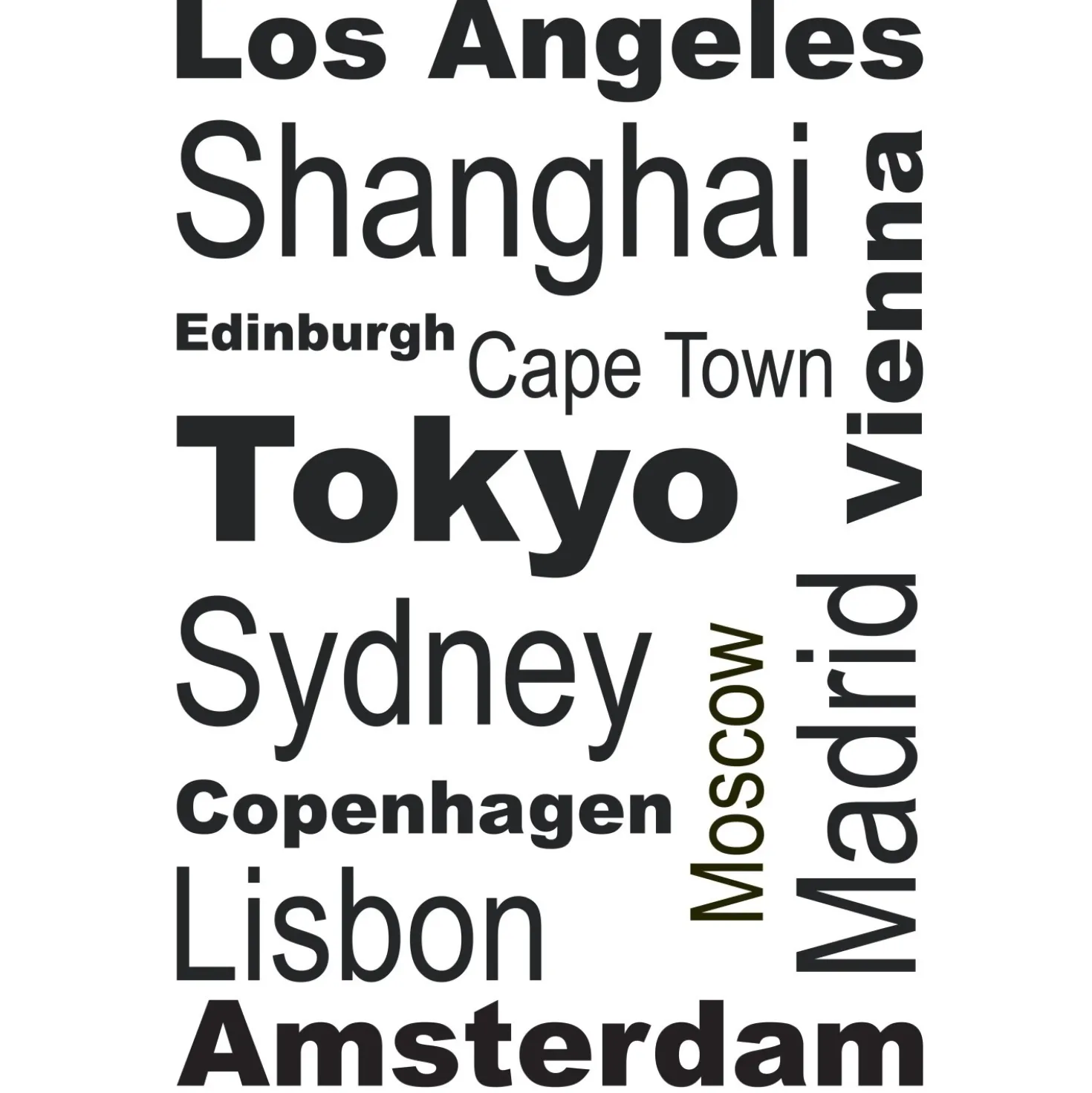 Adesivi murali Cities 47x67 cm 2 fogli