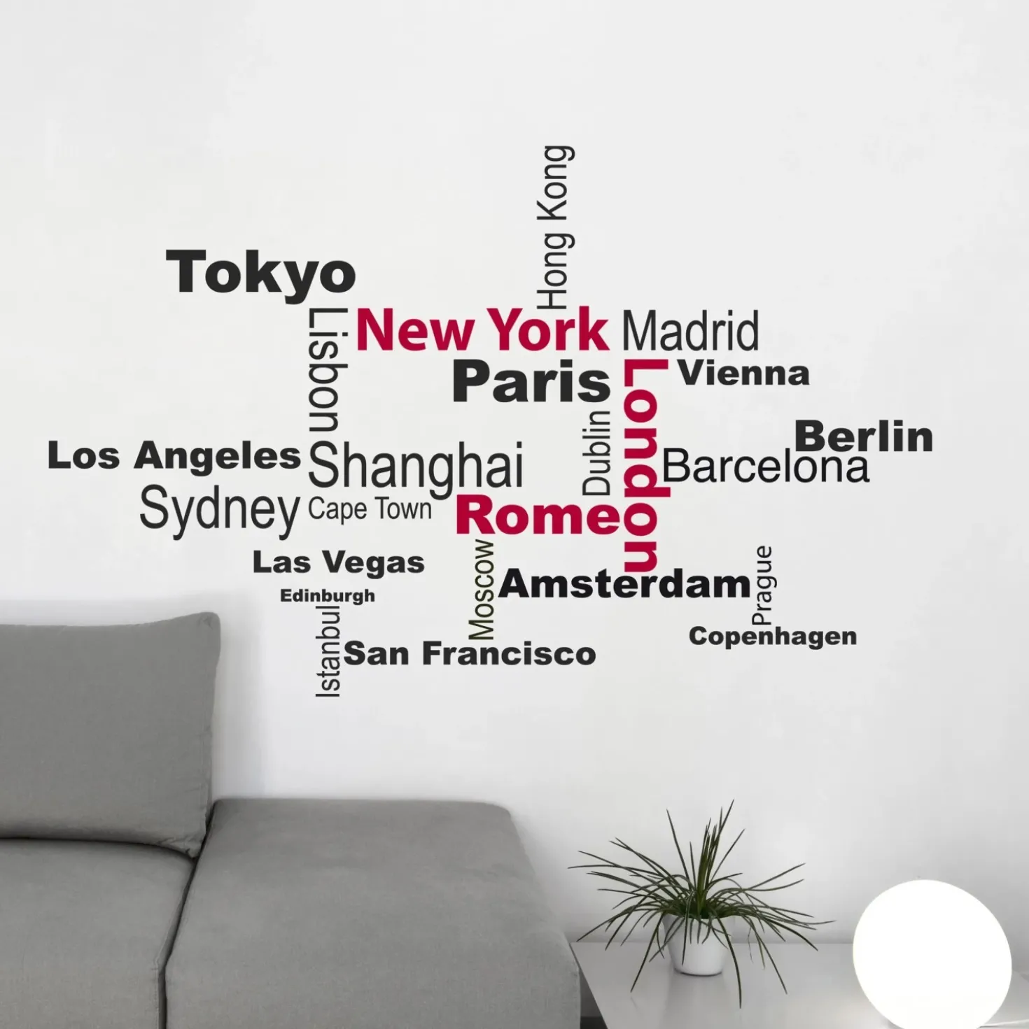 Adesivi murali Cities 47x67 cm 2 fogli