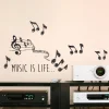 Adesivo decorativo per parete Music 2 fogli 15x31 cm