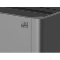 Aiuola rialzata in metallo Biohort grigio scuro metallizzato 77x201x53 cm