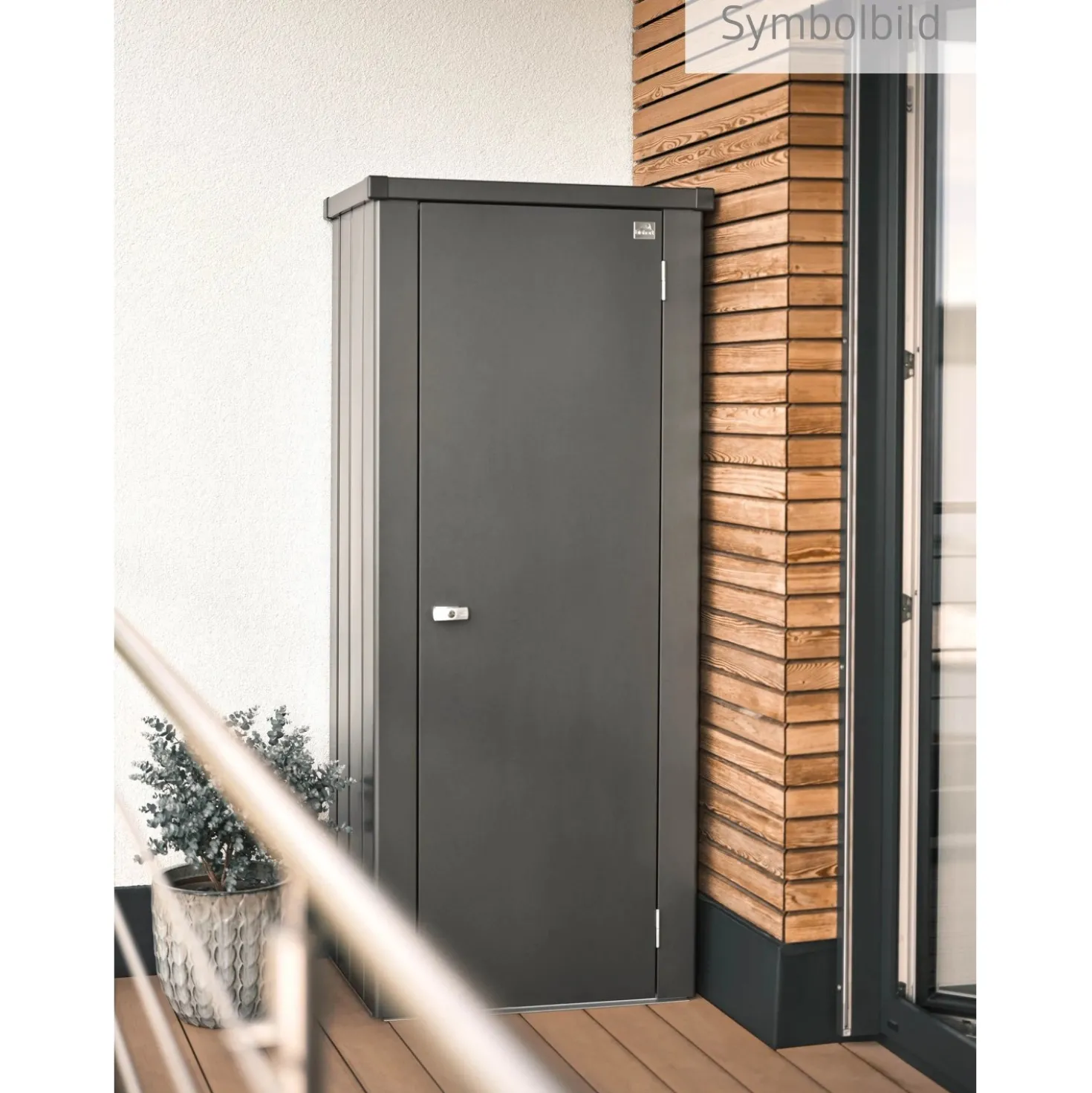 Armadio da esterno Biohort Julia taglia M High grigio scuro metallizzato