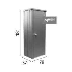 Armadio da esterno Biohort Julia taglia M High grigio scuro metallizzato