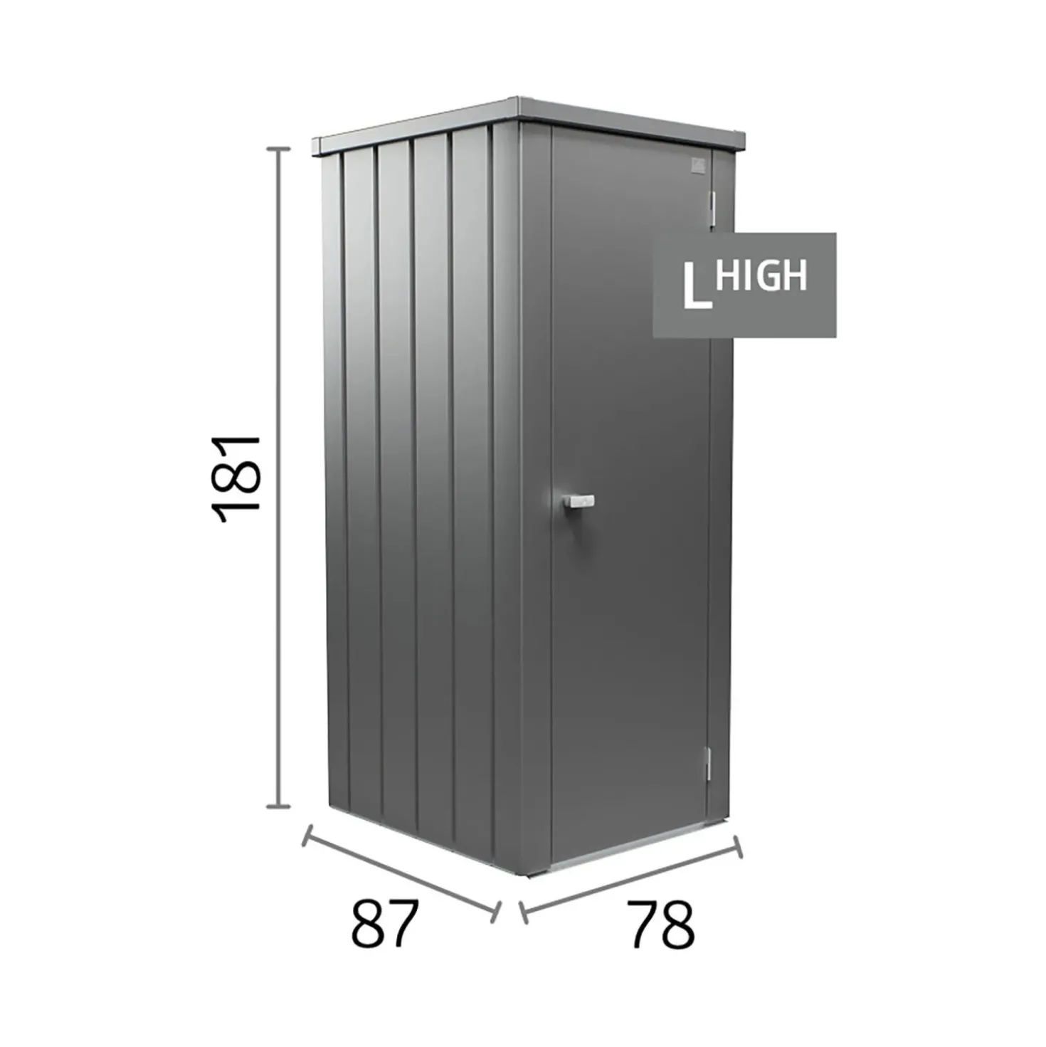 Armadio da esterno Biohort Julia taglia L High grigio quarzo metallizzato
