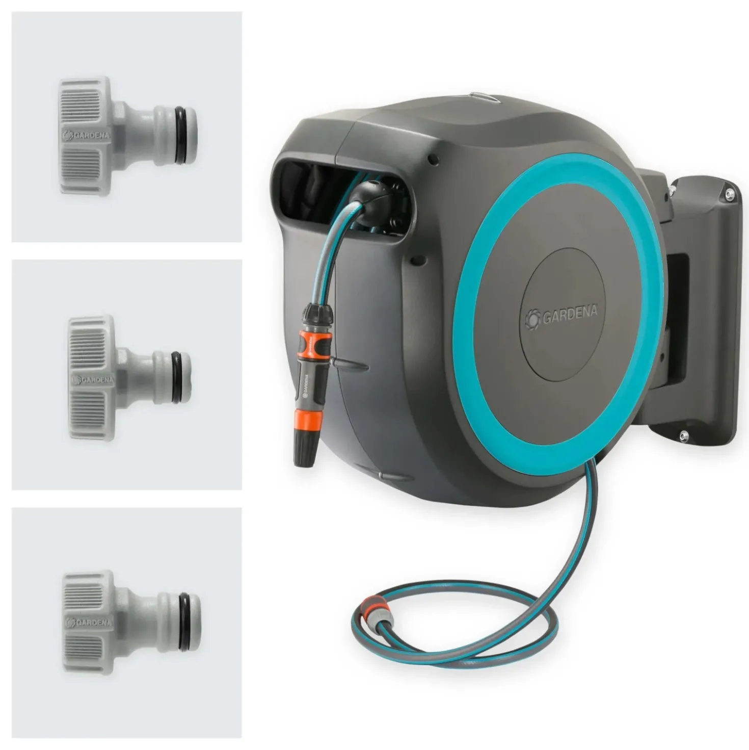 Avvolgitubo da parete automatico Rollup XL Gardena tubo da 35 m Ø 13 mm