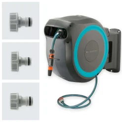 Avvolgitubo da parete automatico Rollup M/L Gardena tubo da 25 m Ø 13 mm