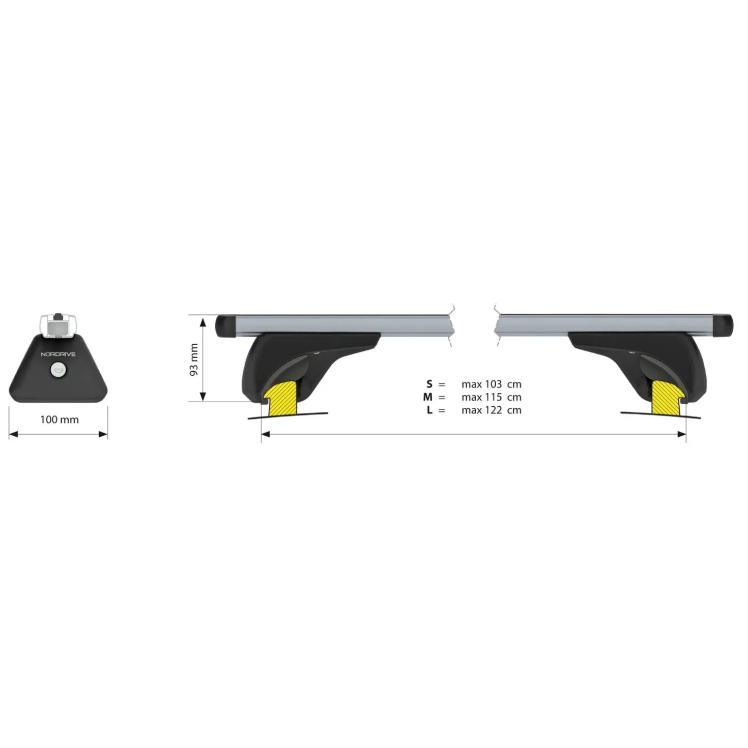 Barre portatutto Helio In-Rail M con kit Evos IA