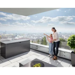 Baule da esterno Stylebox Biohort 170 Grigio scuro metallizzato 170x70x81 cm