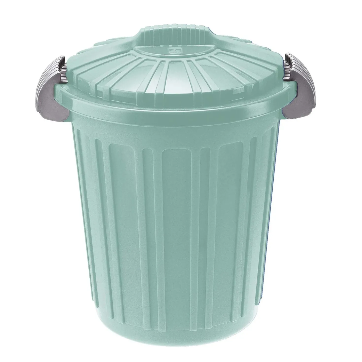 Bidone spazzatura con coperchio e maniglie Teo Tontarelli 23 l verde