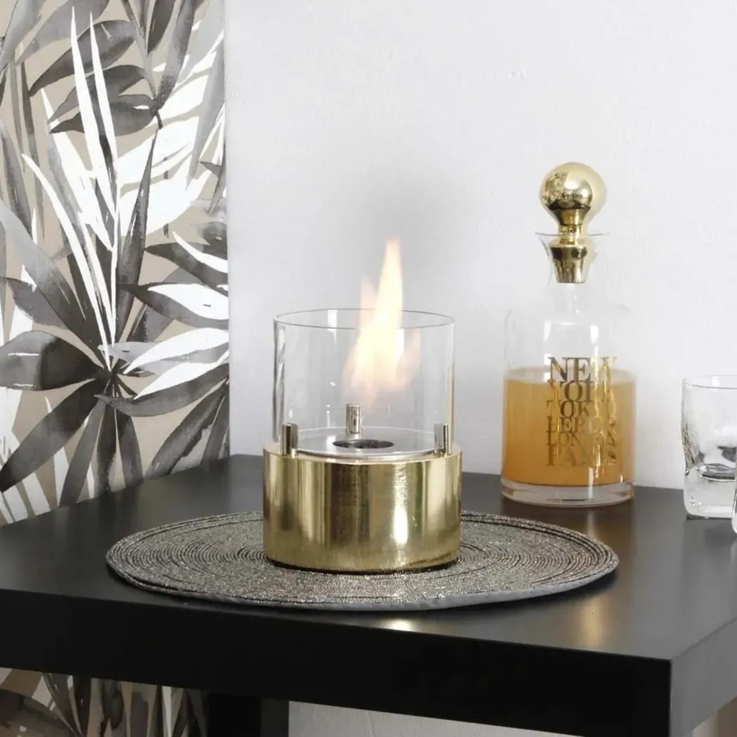 Biocamino da tavolo Giotto Candle Oro serbatoio 150 ml