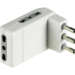 BTicino Corner adattatore salvaspazio 3 prese 16 A bianco
