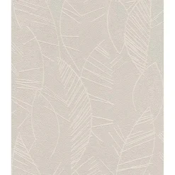 Carta da parati decorativa foglie tortora