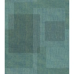 Carta da parati decorativa geometrico blu petrolio