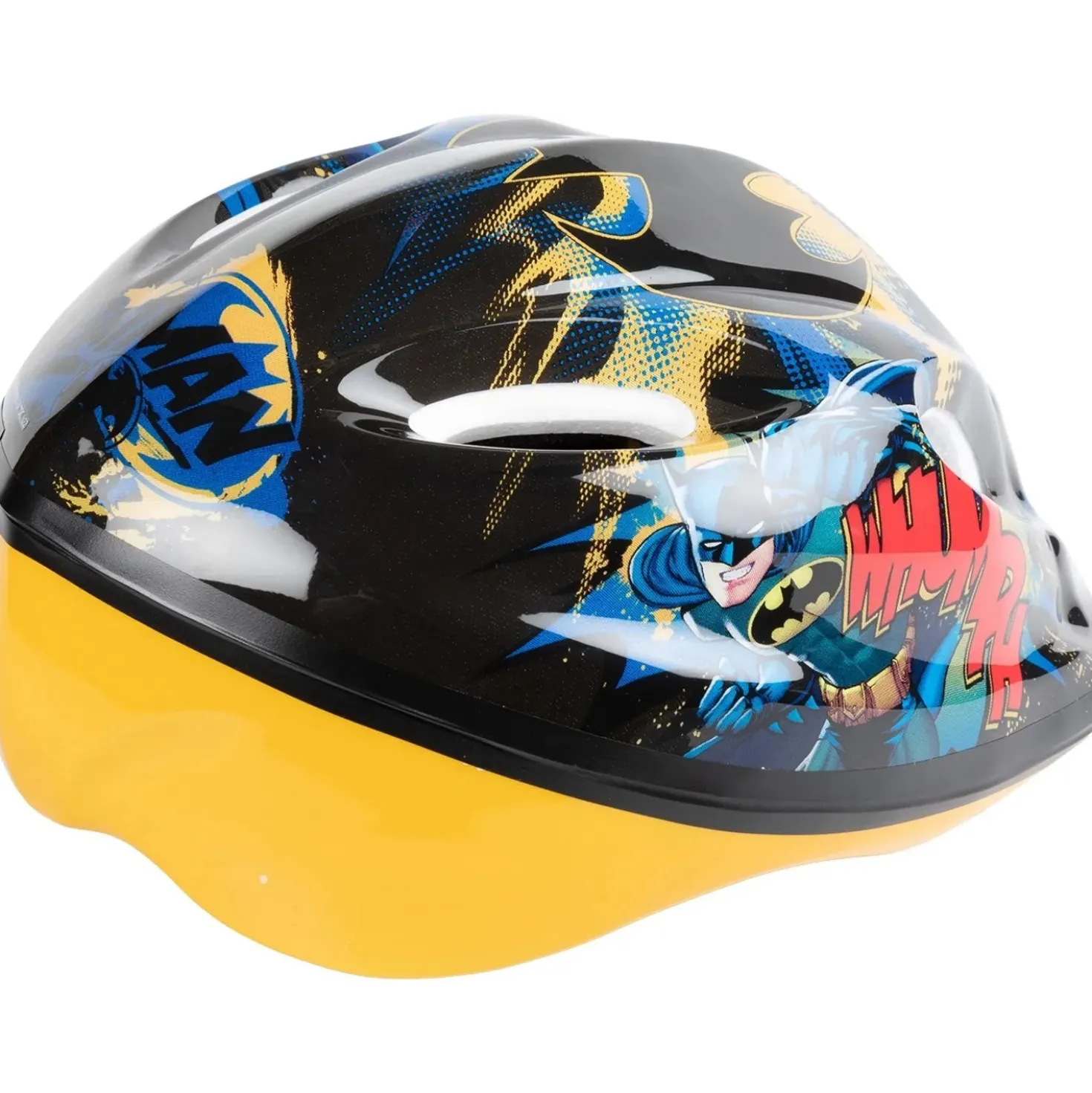 Caschetto bici Batman taglia M nero e giallo