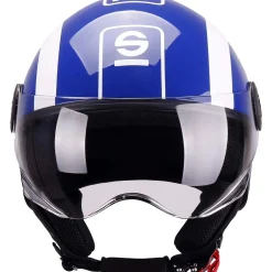 Casco moto Demi Jet Sparco SP601 blu/bianco M