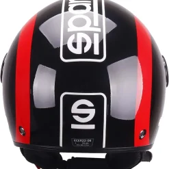 Casco moto Demi Jet Sparco SP601 nero/rosso L