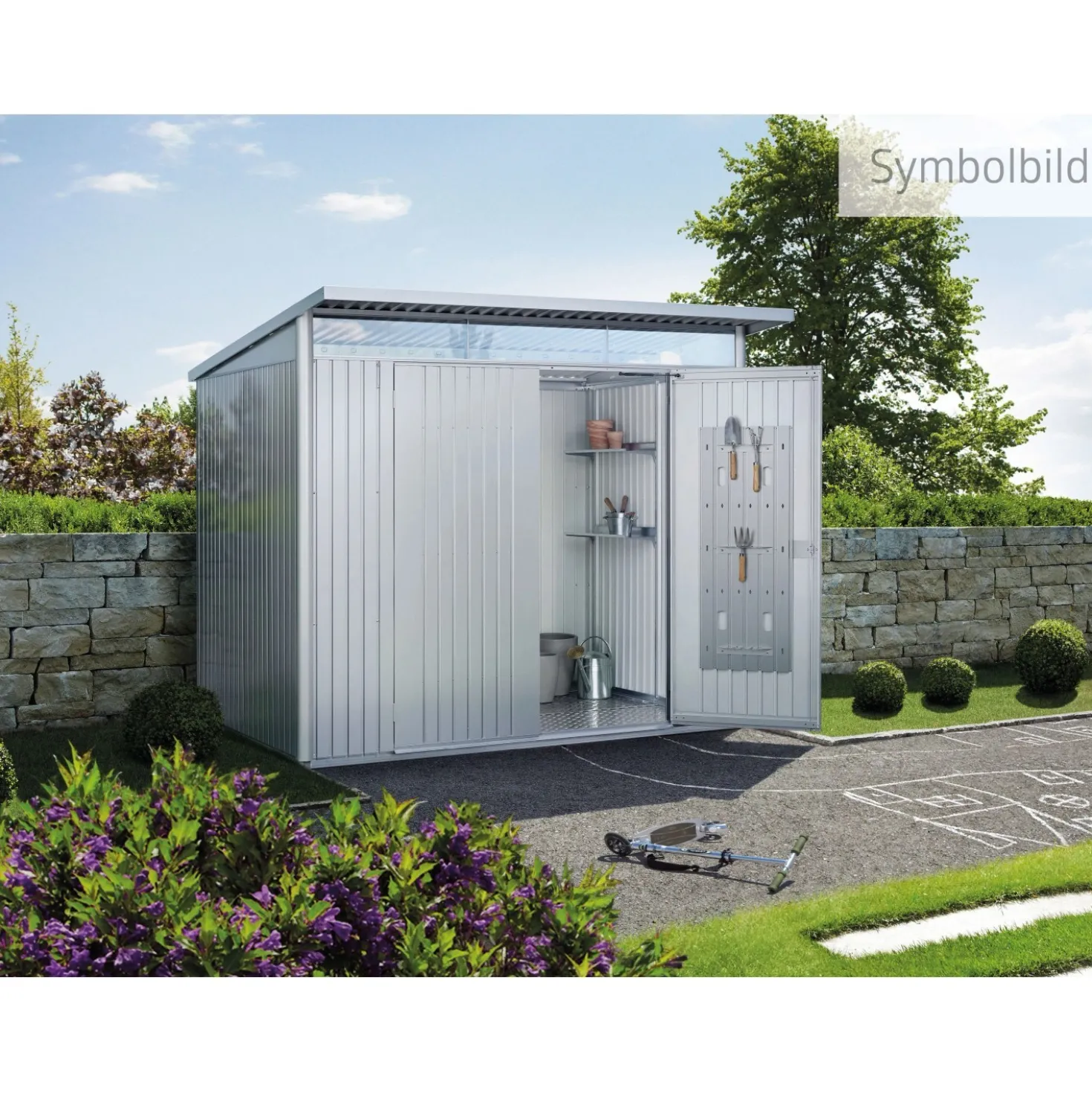 Casetta da giardino AvantGarde ECO A1 Argento metal. 209x172x172 cm 1 porta