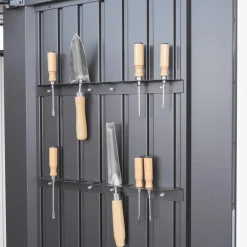 Casetta da giardino Biohort HighLine sp 0,5 mm 275x315x222 cm grigio 2 batt.