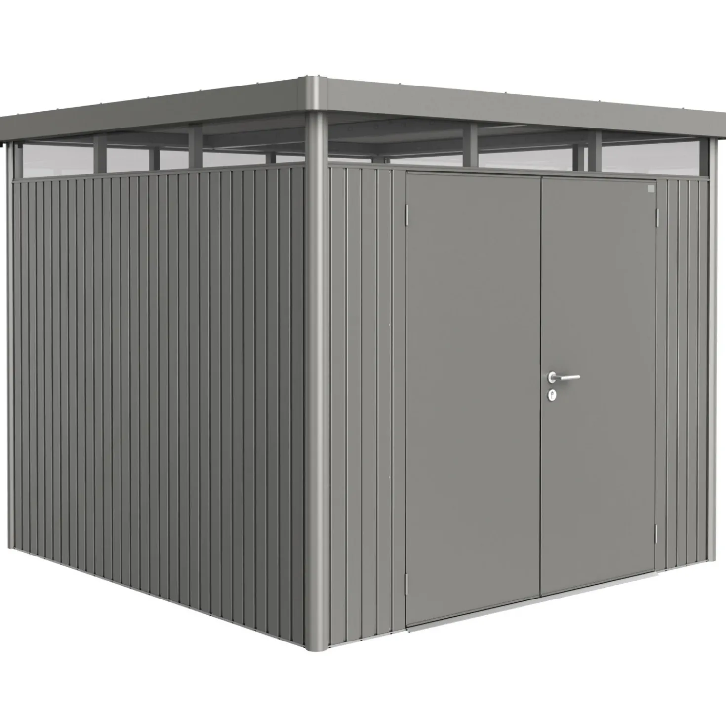 Casetta da giardino Biohort HighLine sp 0,5 mm 222x275x27 cm quarzo 2 batt.
