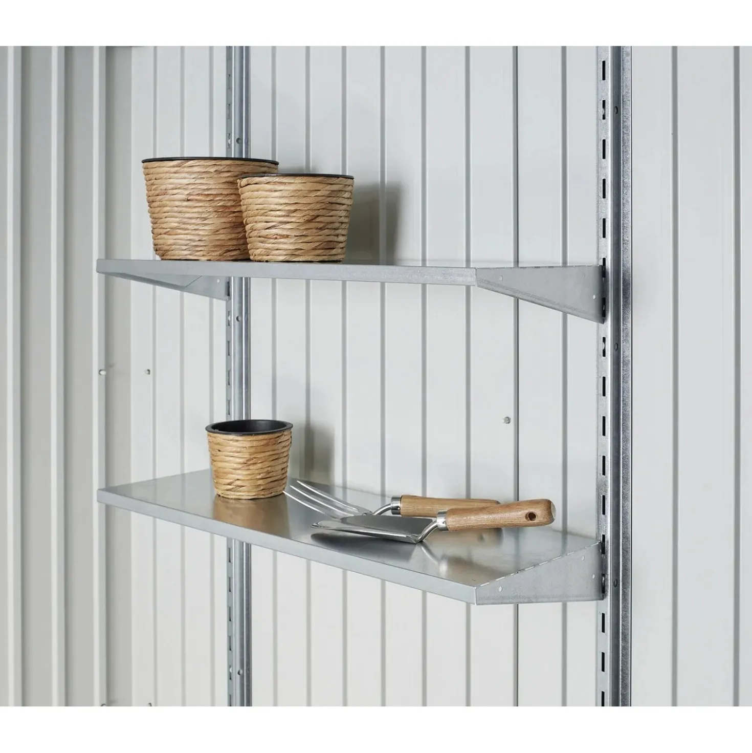 Casetta da giardino Biohort HighLine sp 0,5 mm 222x275x155 cm argento standard
