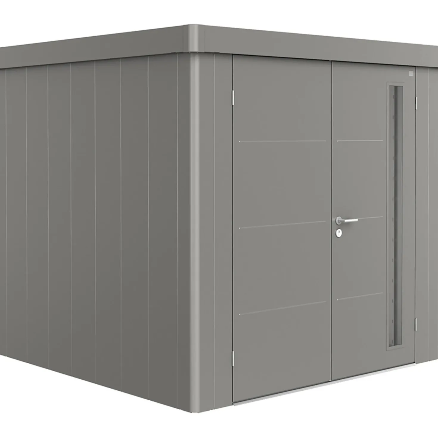 Casetta da giardino Biohort Neo sp 5 mm 236x236x222 cm quarzo 2 batt.