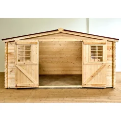 Casetta da giardino in legno sp 28 mm H207xL416xP304 cm