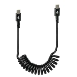 Cavo da Usb Type-C a Type-C a spirale 100 cm nero