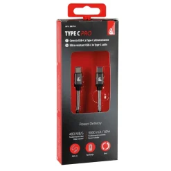 Cavo da Usb Type-C a Type-C ultra resistente 200 cm nero/grigio