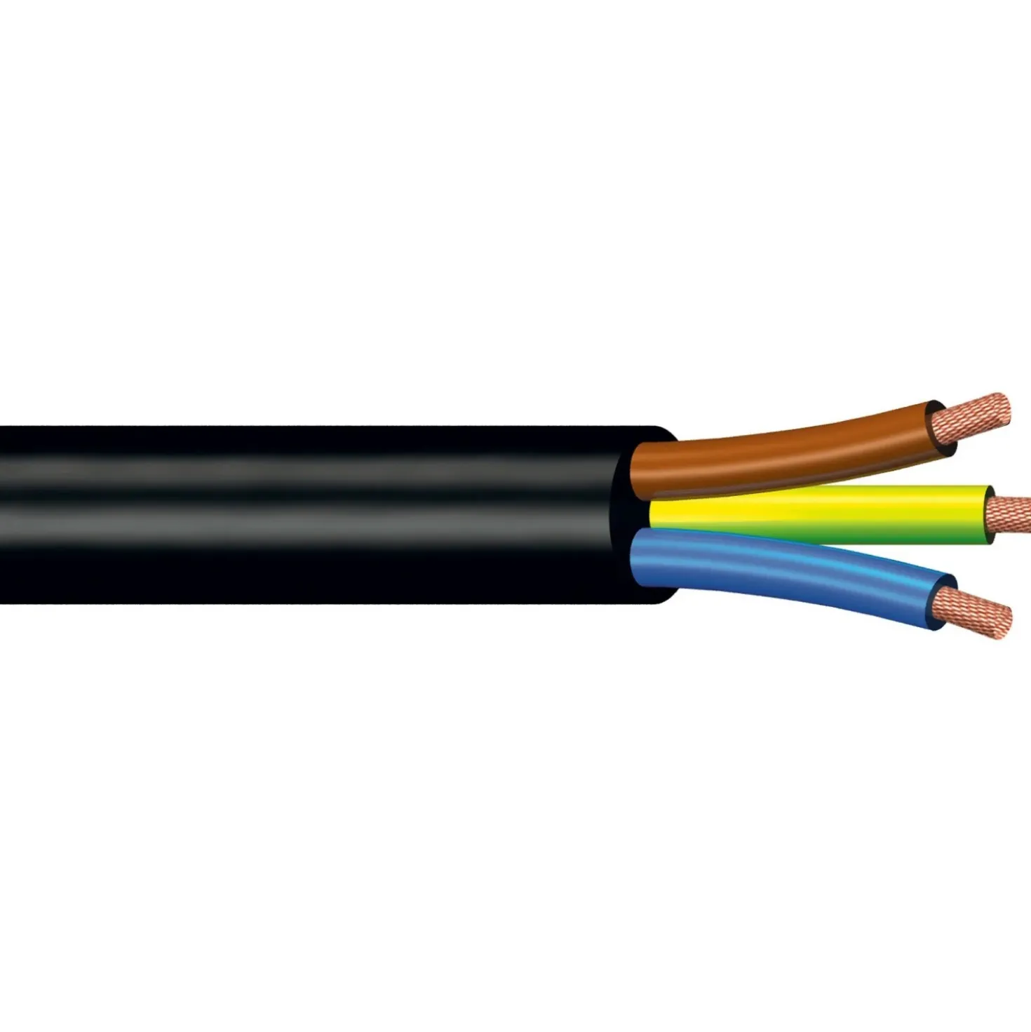 Cavo H05VV-F 3x1,5 mm² 50 m nero