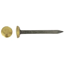 Chiodo testa ottone bombata acciao blu temperato 2x25 mm x18 pz