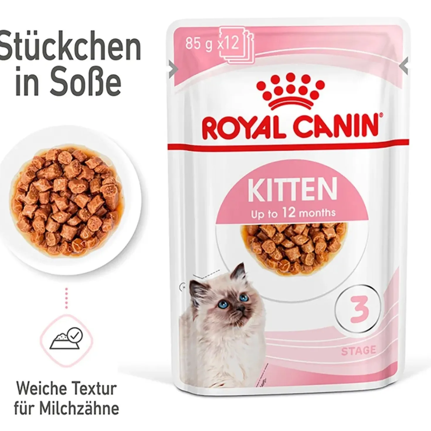 Cibo umido per gatti Royal Canin Kitten in salsa 85 gr