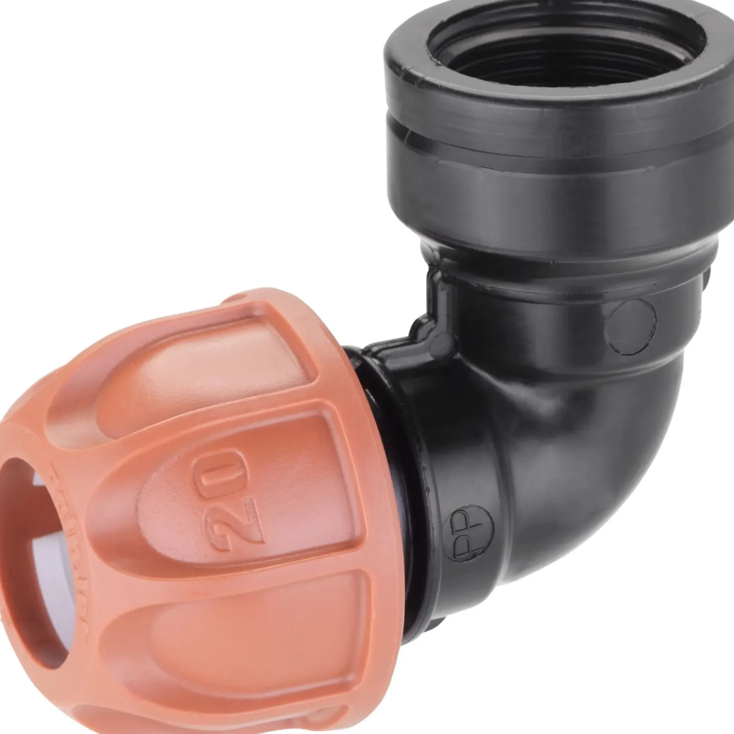 Claber raccordo a gomito Ø 20 mm filetto 20 mm (3/4")F