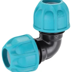 Claber raccordo a gomito Ø 25 mm turchese