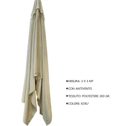 Copertura protettiva per ombrellone 5062 in poliestere L30xP30xH266 cm