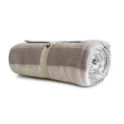 Copritutto rigato colore tortora 170x250 cm