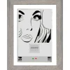 Cornice da muro Boyd con passepartout Grigio 50x70 cm