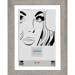 Cornice da muro Boyd con passepartout Grigio 30x40 cm