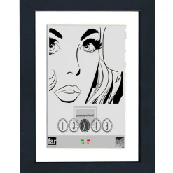 Cornice da muro Boyd con passpartout nero 25x35 cm