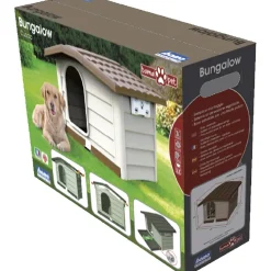 Cuccia per cani in plastica Bungalow Medium verde 89x75x62 cm