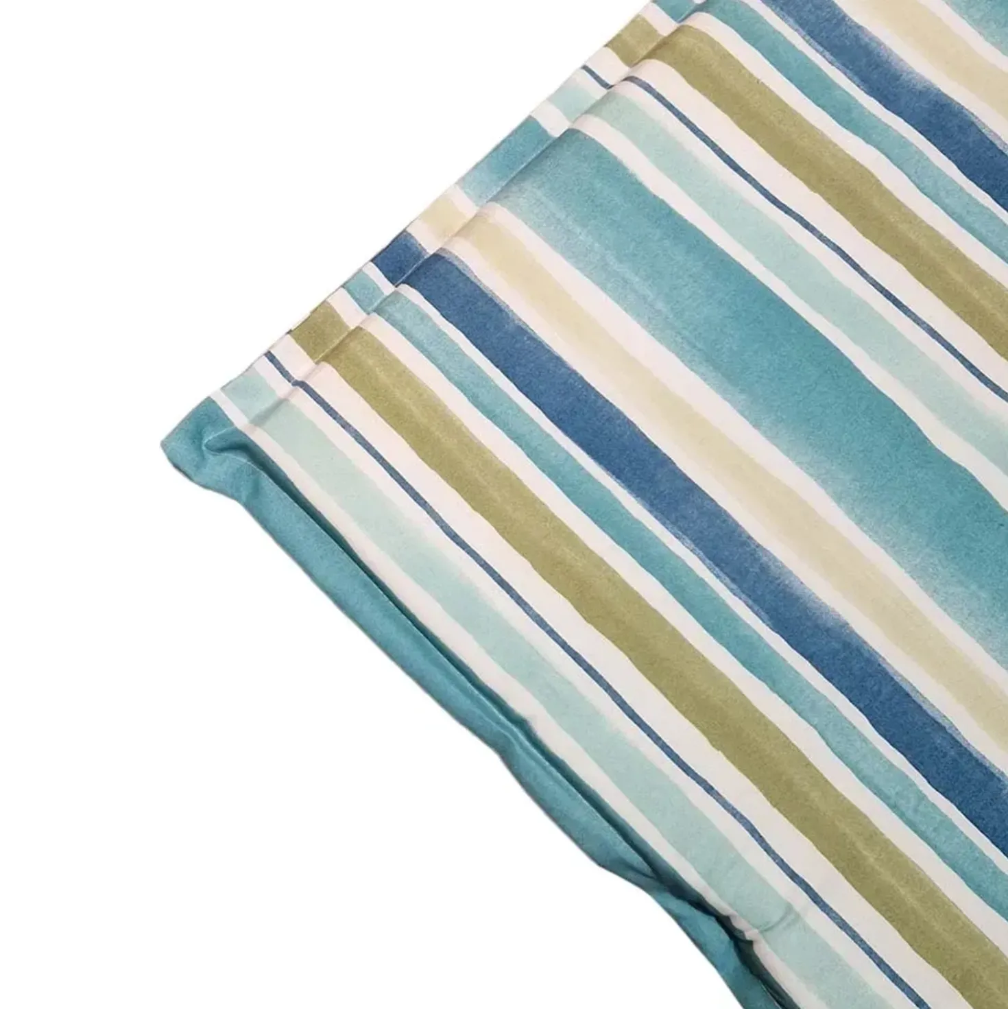Cuscino lettino con aletta 188x58 cm riga azzurro