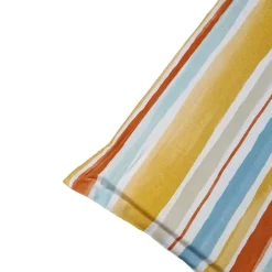 Cuscino per sedia a spalla alta con aletta riga arancio 112x48 cm