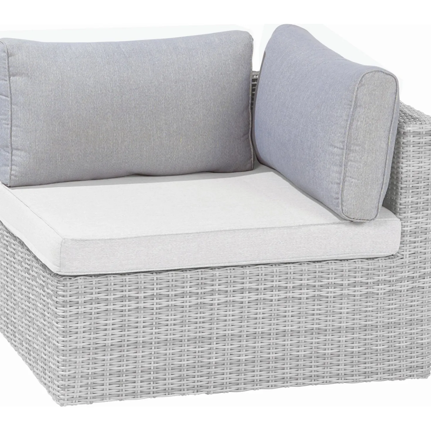 Cuscino schienale per poltrona da esterno Olea grigio 62x37x18 cm