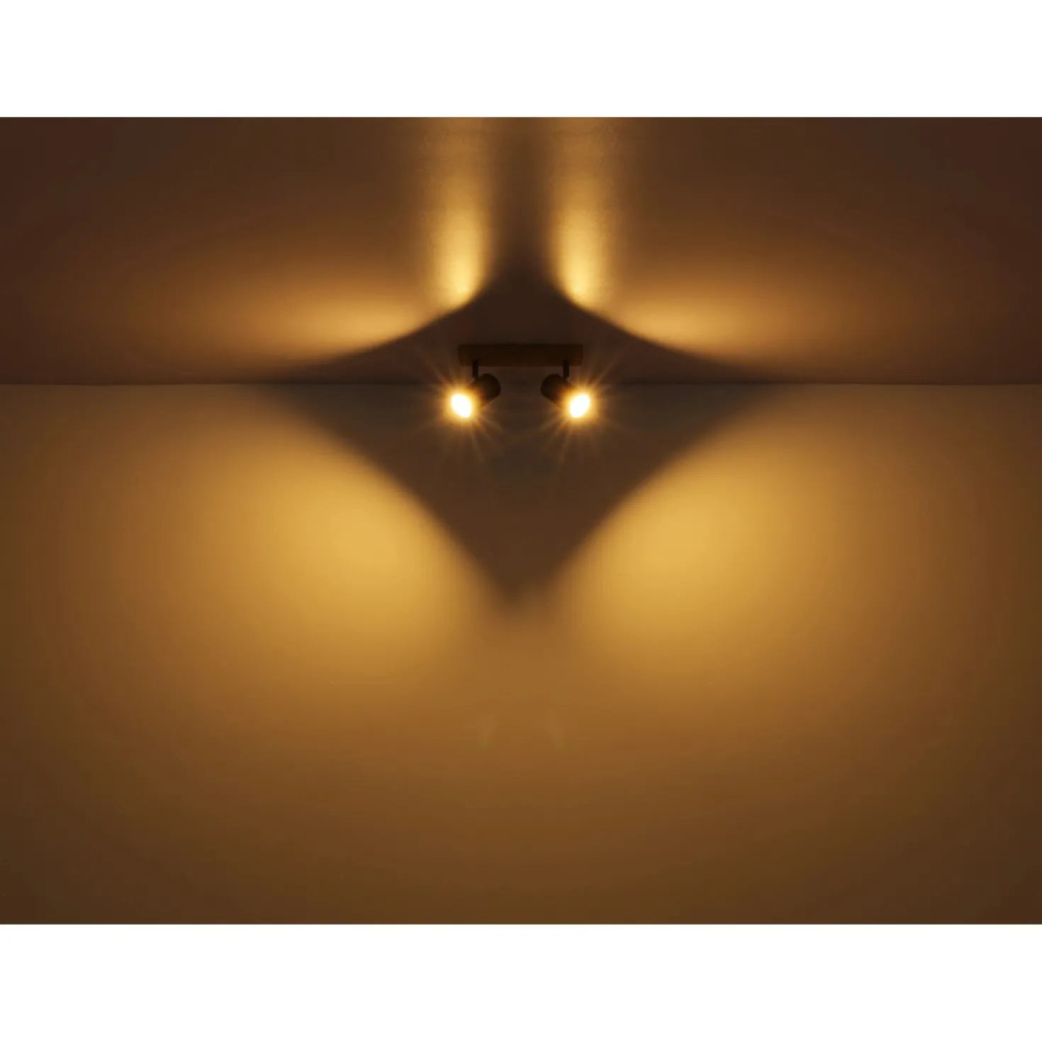 Faretto 4 luci Globo Robby nero opaco 560x60x120 mm