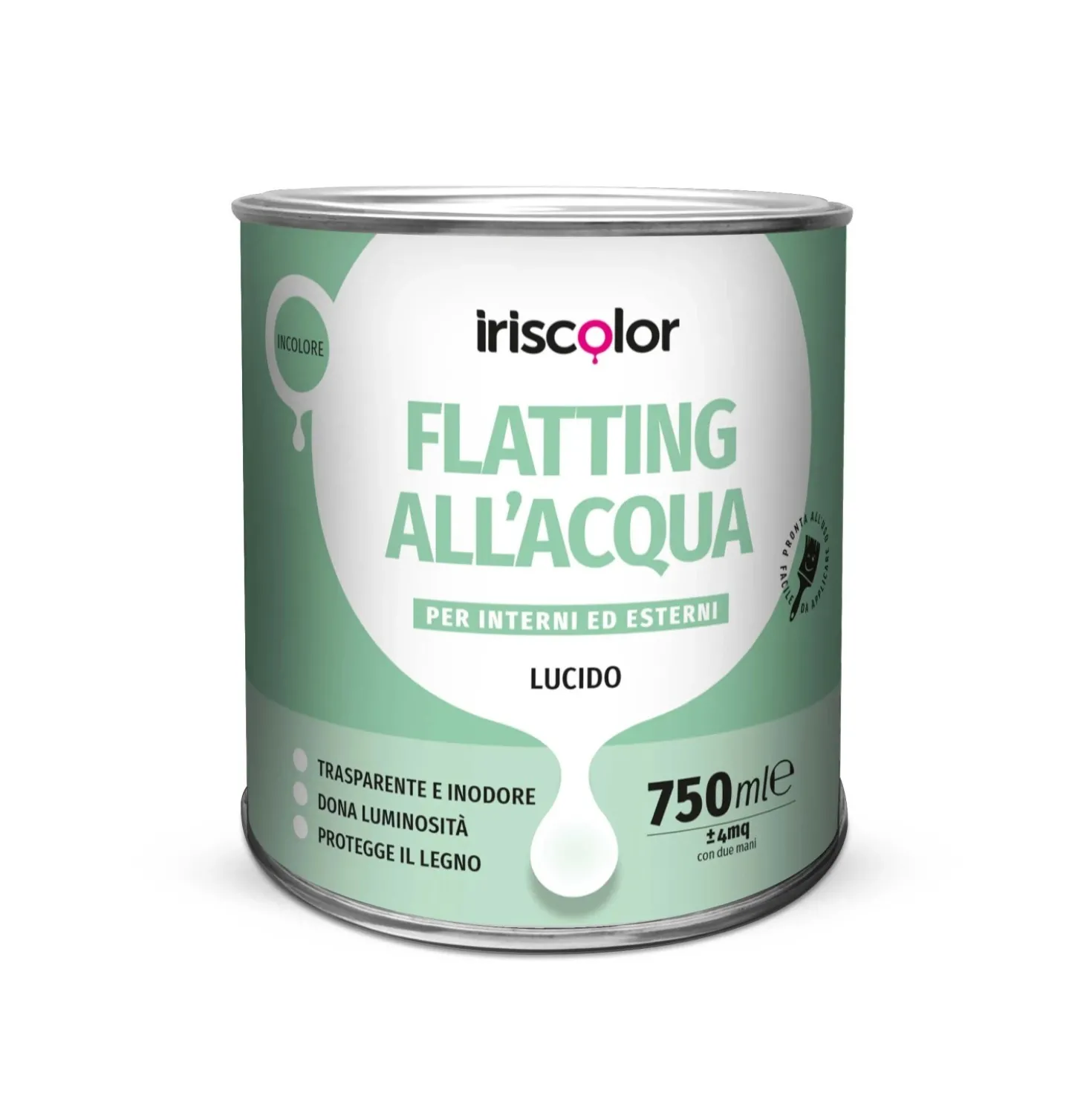 Flatting lucido all`acqua da 0,75 l