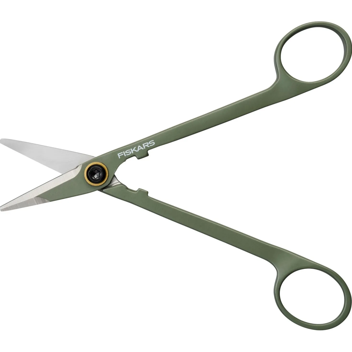 Forbici per rifinitura piante Fiskars con supporto verde