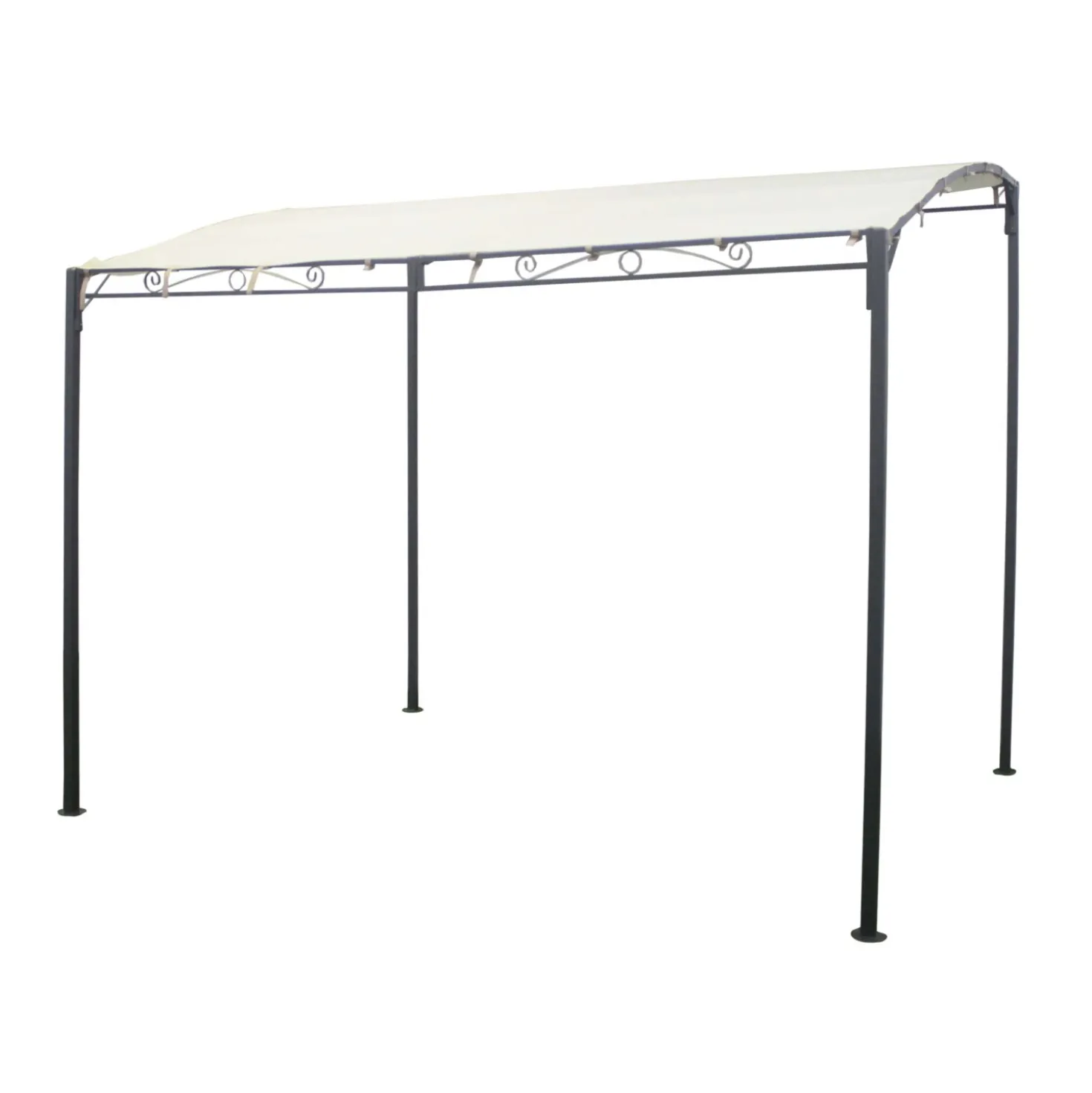 Gazebo pergola in acciaio e poliestere 240x300x250 cm