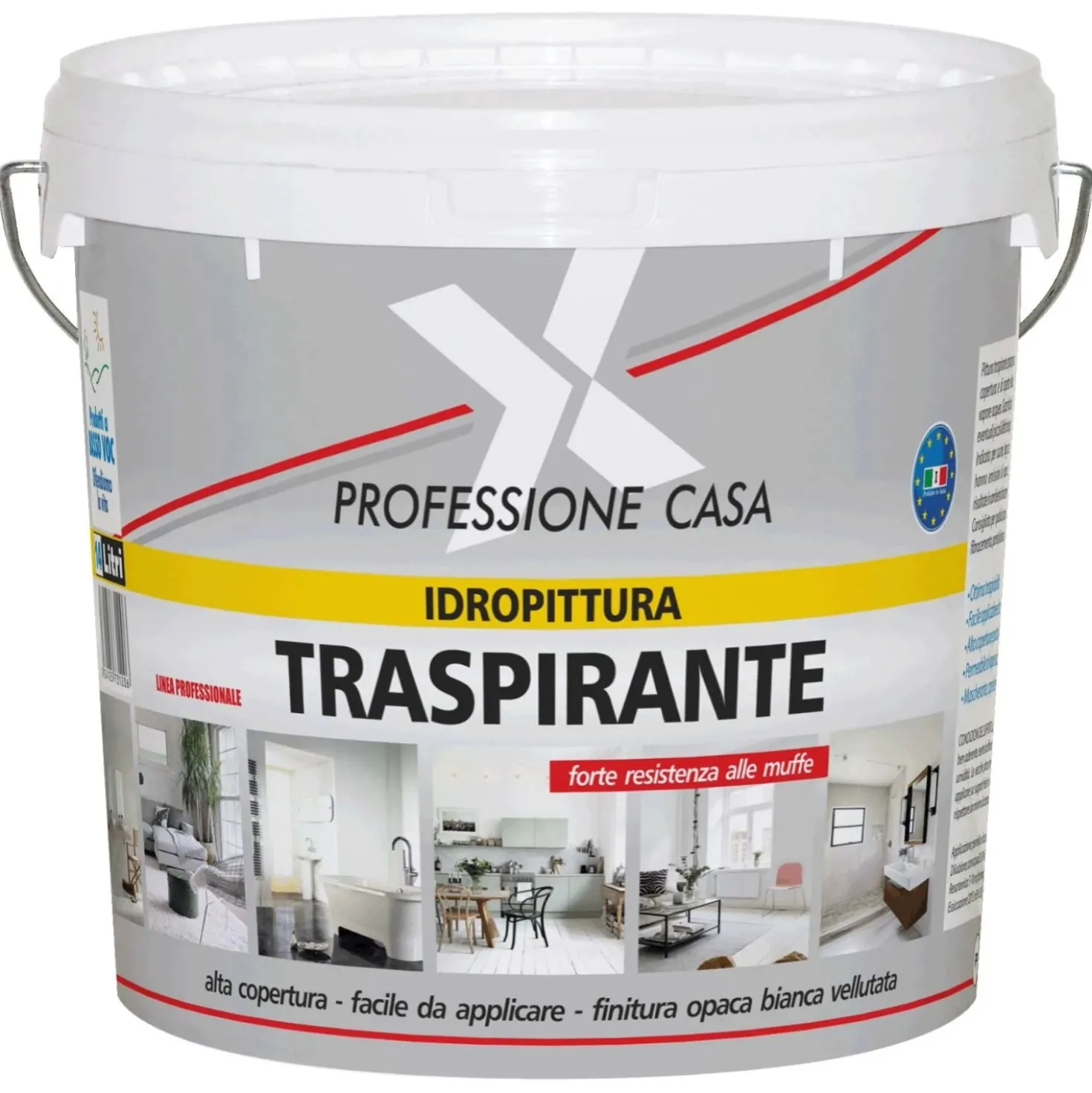 Idropittura traspirante alta copertura bianco 14 l