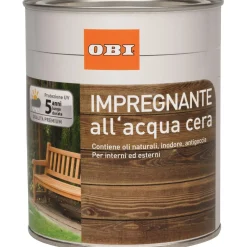 Impregnante per legno ad acqua a cera OBI bianco 0,75 l