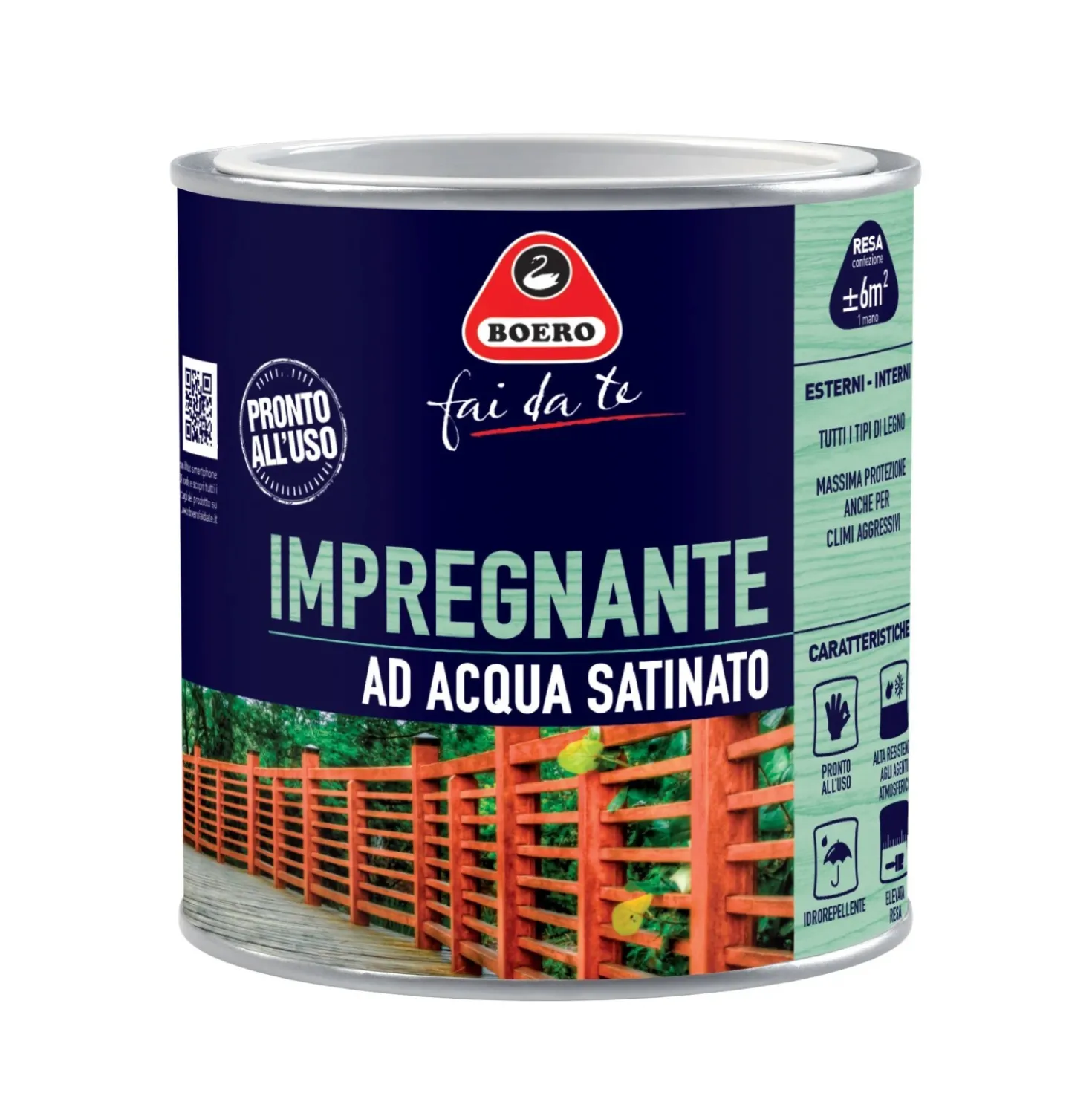 Impregnante per legno ad acqua Boero larice 0,5 l