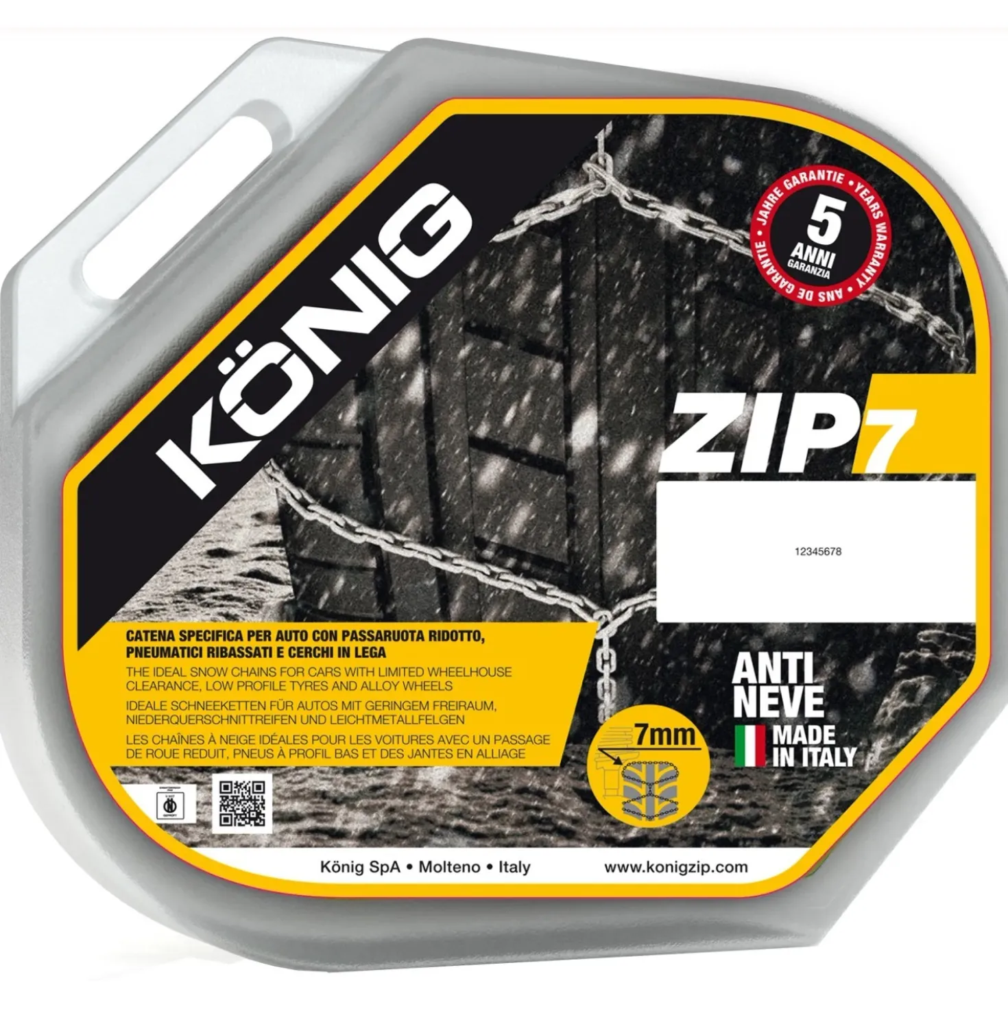 Konig catena da neve per autovettura ZIP 7 mis. 060
