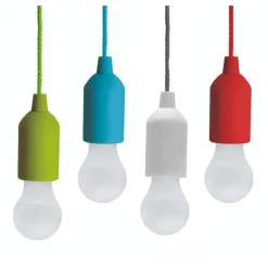 Lampadina LED appendibile Pull light a batterie verde